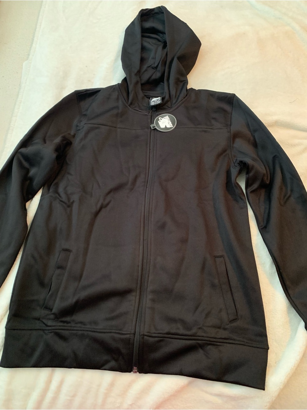 NWT - Starter Boys Black Full-Zip Polyester Hoodie 
Size XL